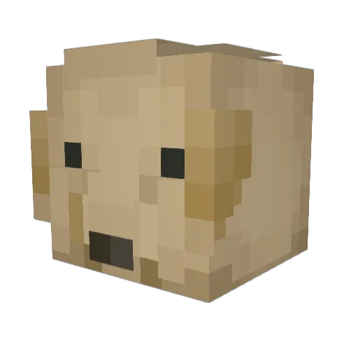 lSoAYOl Minecraft avatar head, 3D render