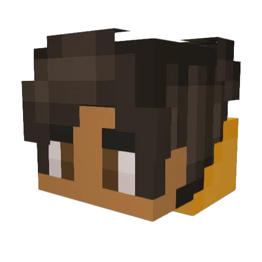 lSp00kl Minecraft avatar head, 3D render