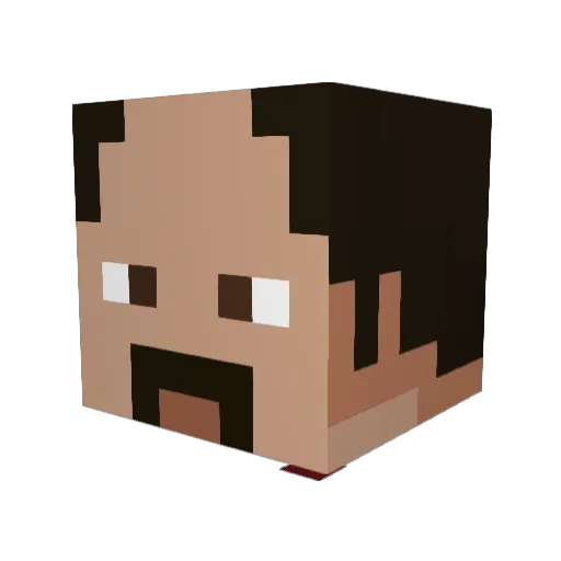 lSurister Minecraft avatar head, 3D render