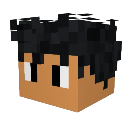 lTelkoo Minecraft avatar head, 3D render