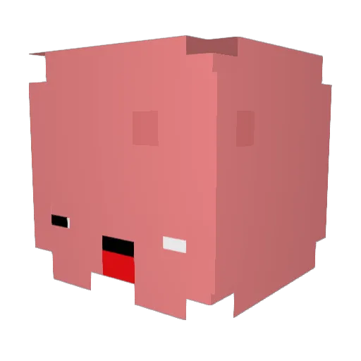 lTomv Minecraft avatar head, 3D render