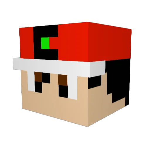 lTributes Minecraft avatar head, 3D render