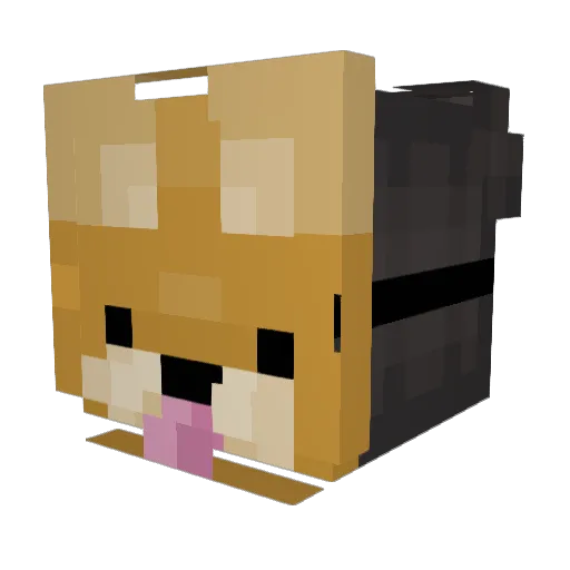 lWookie Minecraft avatar head, 3D render
