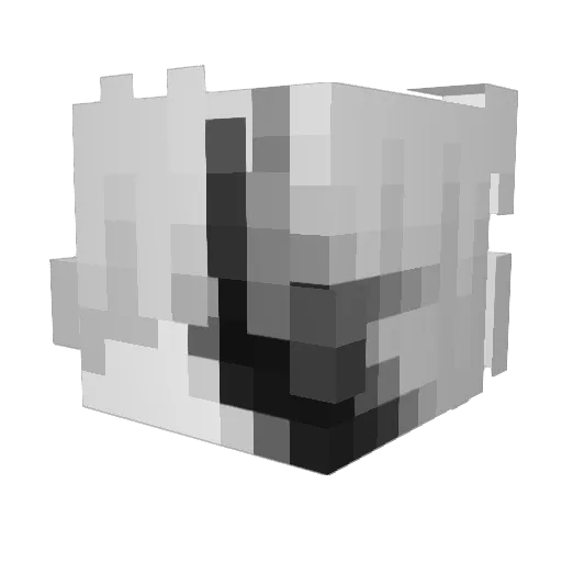 lX4us Minecraft avatar head, 3D render