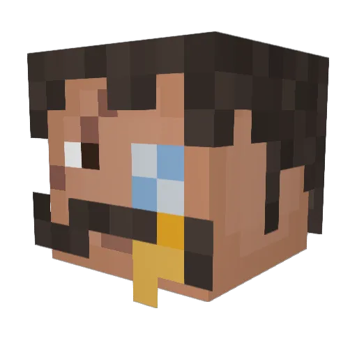lYannicl Minecraft avatar head, 3D render