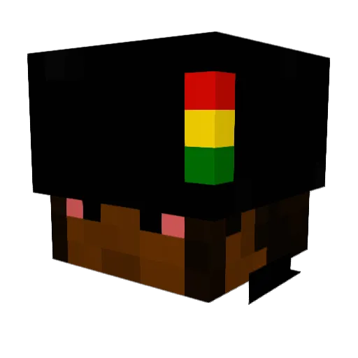 l_2D_l Minecraft avatar head, 3D render