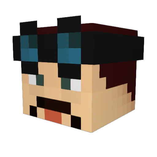 l_Alcatraz_l Minecraft avatar head, 3D render