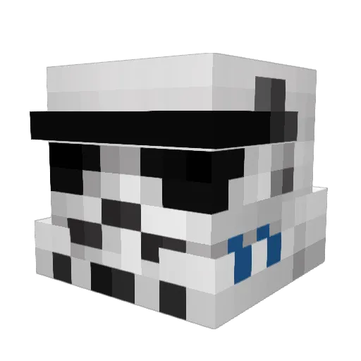 l_CC_l Minecraft avatar head, 3D render