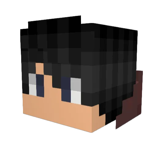 l_Sasuke_l Minecraft avatar head, 3D render