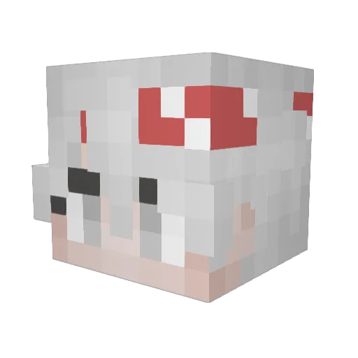 l_Shado Minecraft avatar head, 3D render