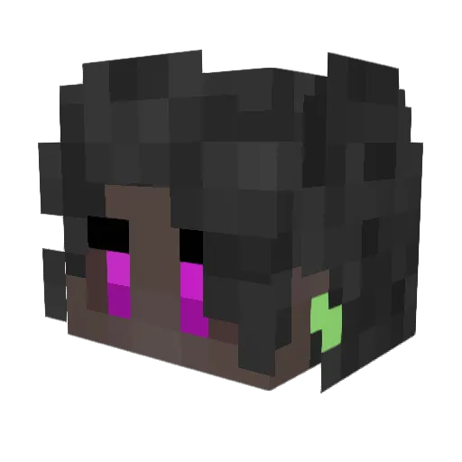 l_bbit Minecraft avatar head, 3D render