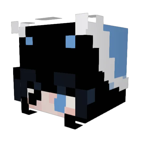 l_isa12 Minecraft avatar head, 3D render