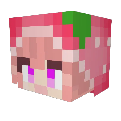 l_l_l_l_l_l_ Minecraft avatar head, 3D render