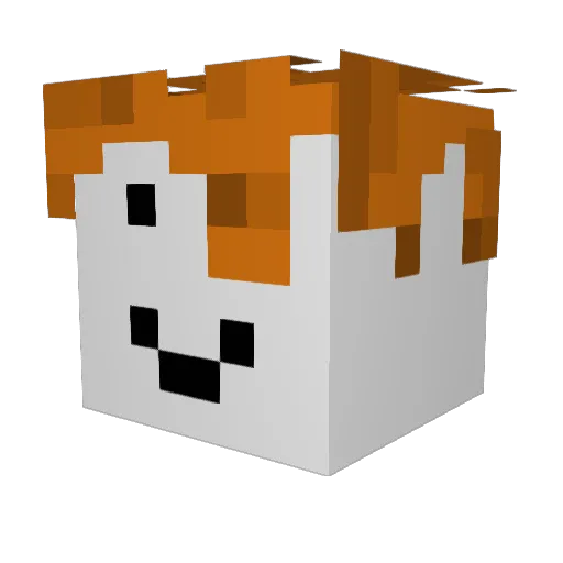 la60substantial5 Minecraft avatar head, 3D render