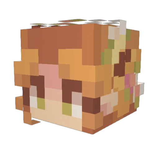 la_alee Minecraft avatar head, 3D render