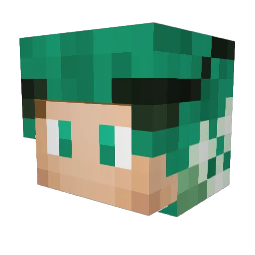 la_le Minecraft avatar head, 3D render