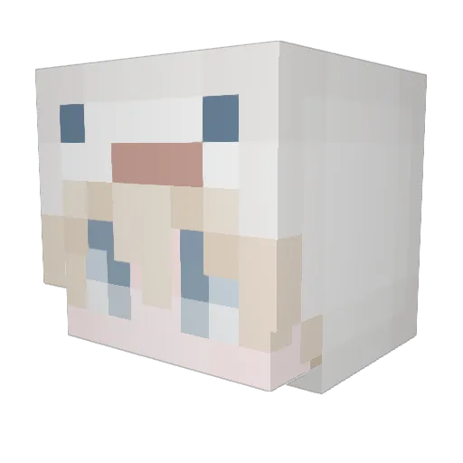 la_ludina Minecraft avatar head, 3D render