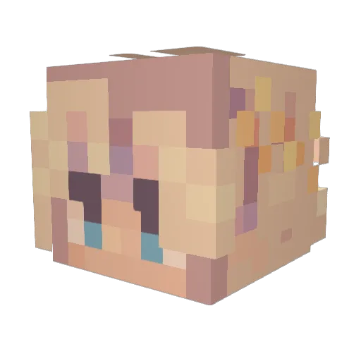 la_mapachita Minecraft avatar head, 3D render