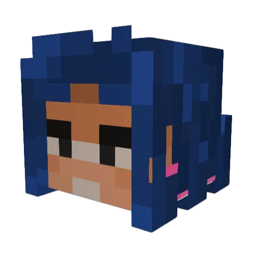 la_mascara Minecraft avatar head, 3D render