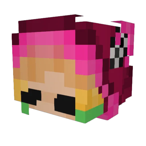la_nutria_ Minecraft avatar head, 3D render