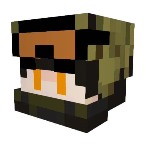 laaalv Minecraft avatar head, 3D render
