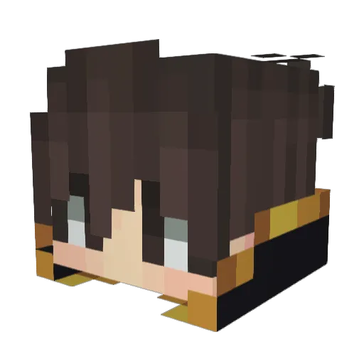 laalok Minecraft avatar head, 3D render