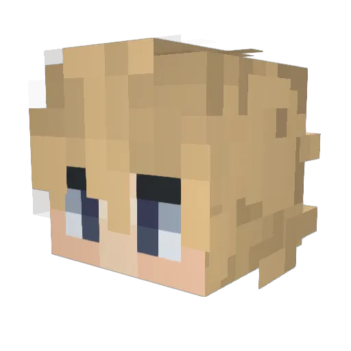 laandii Minecraft avatar head, 3D render
