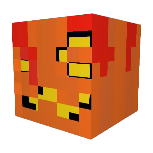 laavinga Minecraft avatar head, 3D render