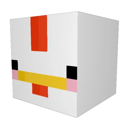 labichette_ Minecraft avatar head, 3D render