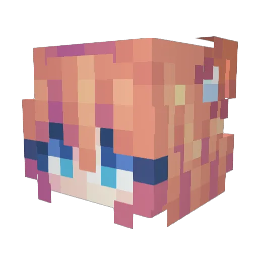 labluelove Minecraft avatar head, 3D render