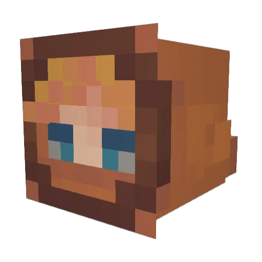 labwa Minecraft avatar head, 3D render