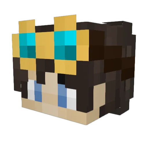 labymot Minecraft avatar head, 3D render