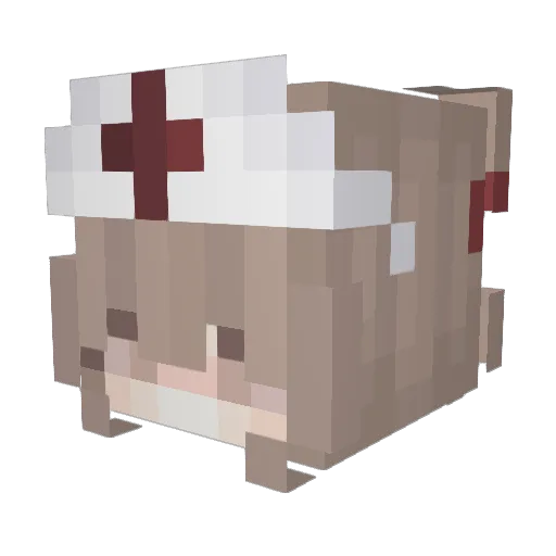 lace_doll Minecraft avatar head, 3D render