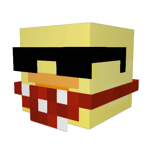lackeeee Minecraft avatar head, 3D render