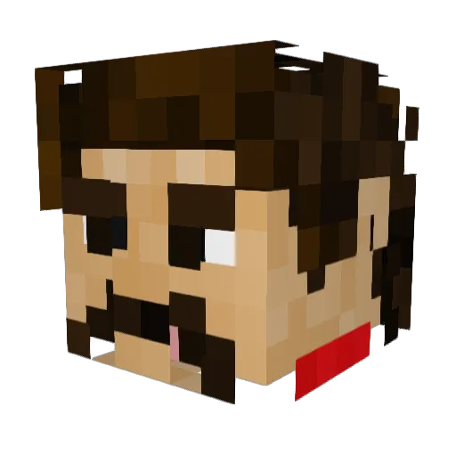 lackewacky Minecraft avatar head, 3D render