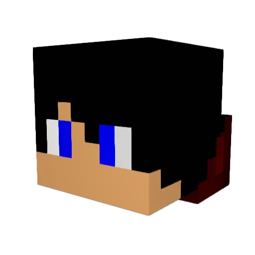 lackland Minecraft avatar head, 3D render