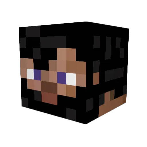 lacktheknack Minecraft avatar head, 3D render