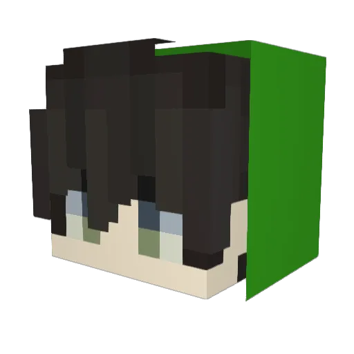 lackyhyyy__ Minecraft avatar head, 3D render
