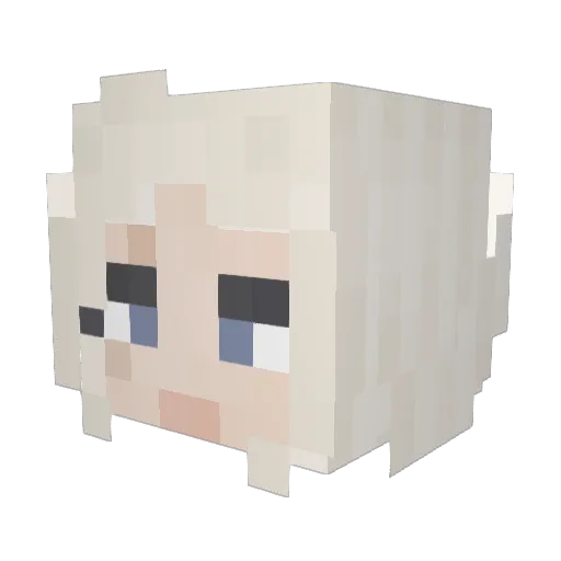 lacresia Minecraft avatar head, 3D render