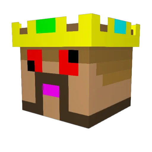 lacsaap Minecraft avatar head, 3D render
