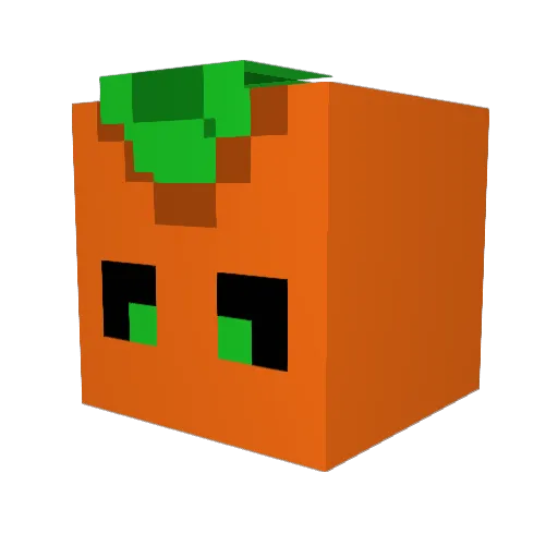 lactosetolerant Minecraft avatar head, 3D render