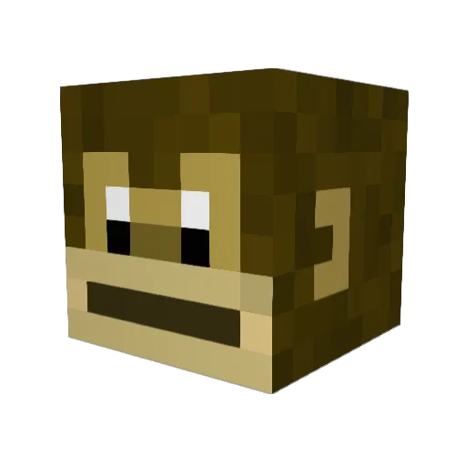 ladeade Minecraft avatar head, 3D render