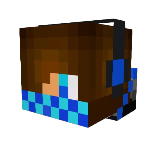 ladelads Minecraft avatar head, 3D render