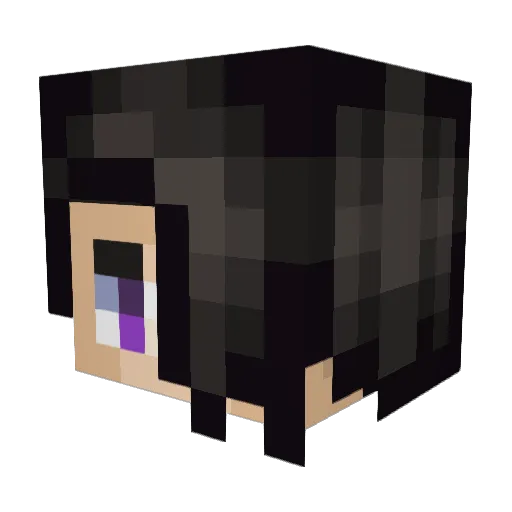 ladyKAE Minecraft avatar head, 3D render