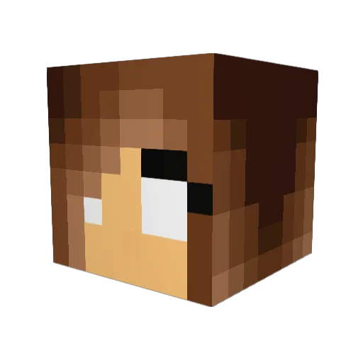 lady_desai Minecraft avatar head, 3D render
