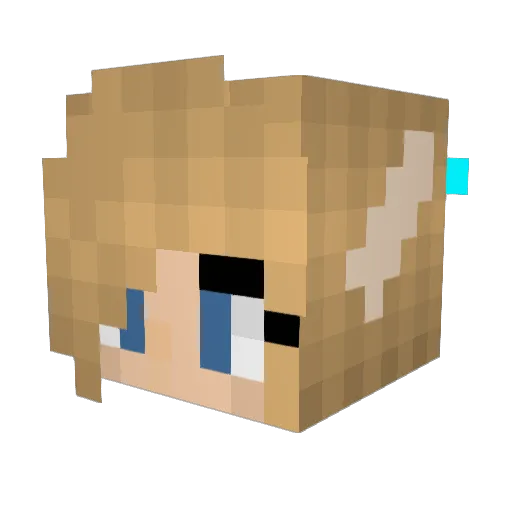 ladyalyana Minecraft avatar head, 3D render
