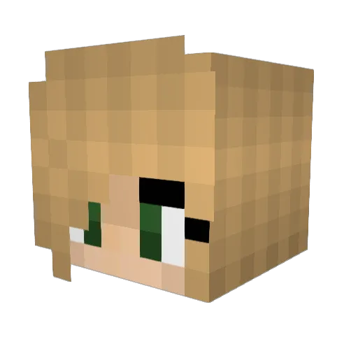 ladybea Minecraft avatar head, 3D render