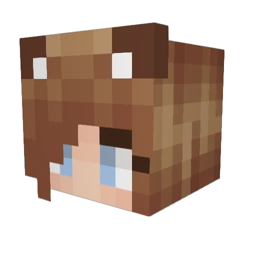 ladychaos54 Minecraft avatar head, 3D render