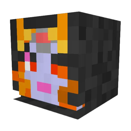 ladysara Minecraft avatar head, 3D render
