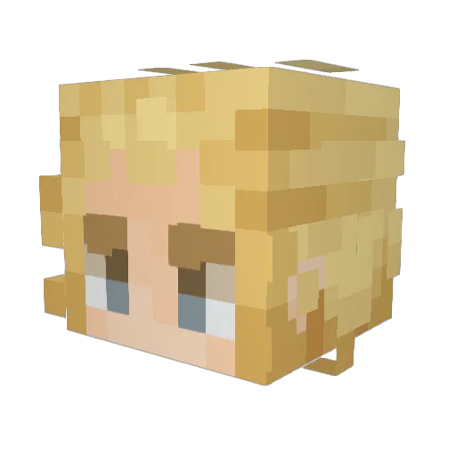 ladysilver25 Minecraft avatar head, 3D render